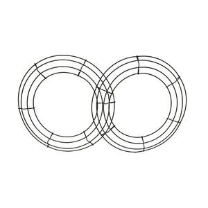 12 inch Black Metal Wire Wreath Ring Frames Base For Crafts & Floral Arrangement